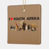 Ik hart Zuid-Afrika Wildlife Collage Ceramic Orna Keramisch Ornament (Links)