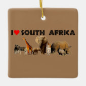 Ik hart Zuid-Afrika Wildlife Collage Ceramic Orna Keramisch Ornament (Voorkant)