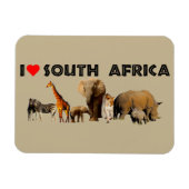 Ik hart Zuid-Afrika Wildlife Collage Magneet (Horizontaal)