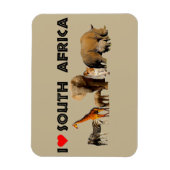 Ik hart Zuid-Afrika Wildlife Collage Magneet (Verticaal)