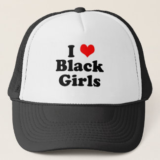 Ik hart zwart meisjes trucker pet