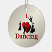 Ik hartdansen goud keramisch ornament (Links)