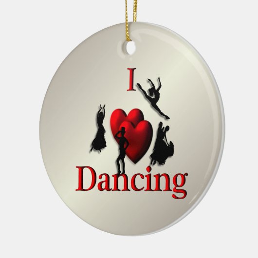 Ik hartdansen goud keramisch ornament (Links)