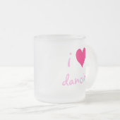 Ik hartdansen matglas koffiemok (Voorkant rechts)