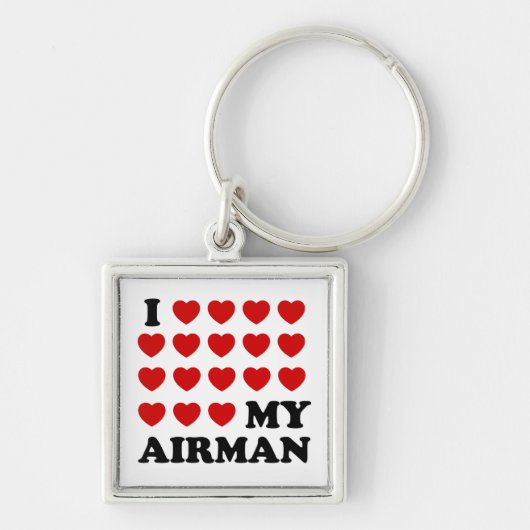 Ik (harten) mijn Airman Sleutelhanger (Voorkant)
