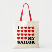 Ik (harten) mijn Sailor Tote Bag (Voorkant)