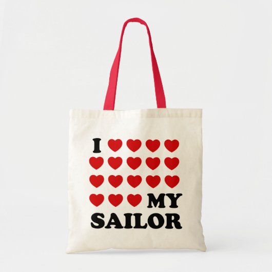 Ik (harten) mijn Sailor Tote Bag (Voorkant)