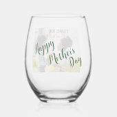 Ik hartje je moederdag Stemless wijnglas Zonder Voet (Achterkant)