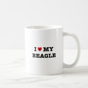 Ik hartje mijn Beagle Coffee Mok