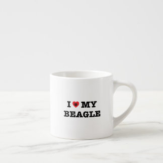 Ik hartje mijn Beagle Espresso Mok