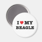 Ik hartje mijn Beagle Magnet (Voorkant / Achterkant)