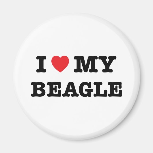 Ik hartje mijn Beagle Magnet (Voorkant)