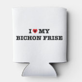 Ik hartje mijn Bichon Frise Koelbox Blikjeskoeler (Achterkant)