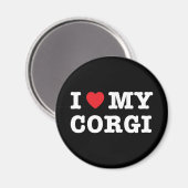 Ik hartje mijn Corgi magneet (Voorkant / Achterkant)