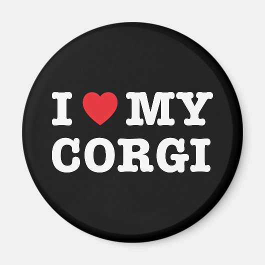 Ik hartje mijn Corgi magneet (Voorkant)