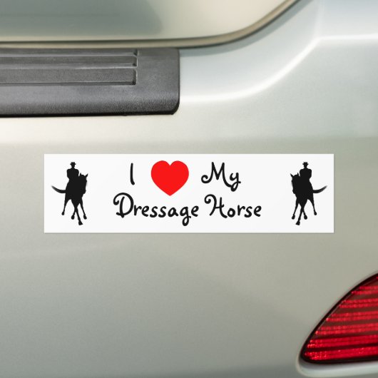 Ik hartje mijn dressuurpaard bumpersticker (Op auto)