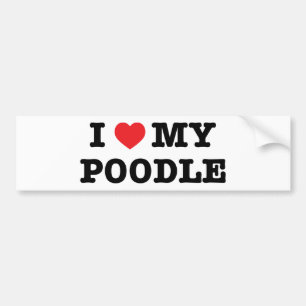 Ik hartje mijn poedel Bumpersticker