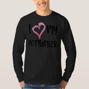 Ik hartje mijn rottweiler speciaal voor rottweiler t-shirt