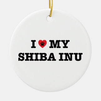 Ik hartje mijn Shiba Inu Ornament