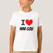 Ik hartje mini golf-shirt voor kinderen t-shirt (Voorkant)