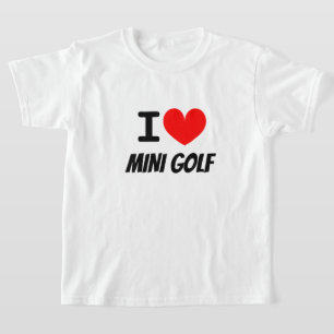 Ik hartje mini golf-shirt voor kinderen t-shirt