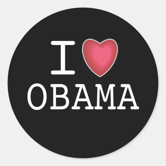 Ik hartje Obama Stickers (Voorkant)