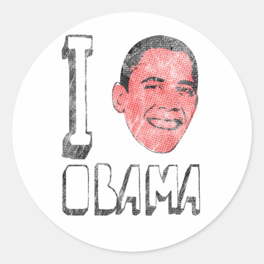 Ik hartje Obama Stickers (Voorkant)