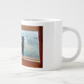 Ik hartkatten, foto van katten op ramen grote koffiekop (Rechts)