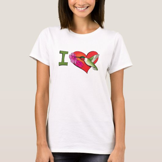 Ik hartkolibrie t-shirt (Voorkant)