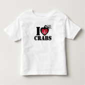 Ik hartkrabben kinder shirts (Voorkant)