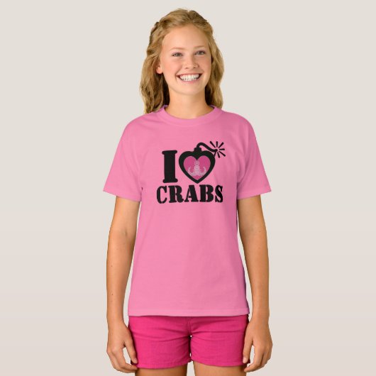 Ik hartkrabben t-shirt (Voorkant volledig)