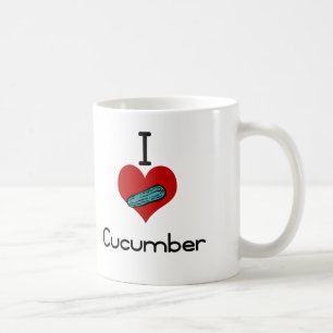 Ik hartliefde komkommer koffiemok
