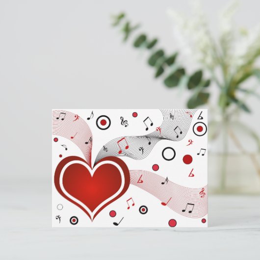Ik hartmuziek - Briefkaart (Staand voorkant)
