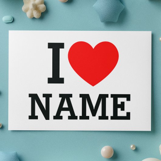 Ik hartnaam aanbevelingskaartje