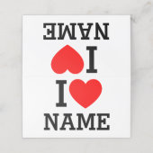 Ik hartnaam afsprakenkaart (Buitenkant ongevouwen)