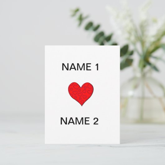 Ik hartnaam briefkaart (Staand voorkant)