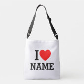 Ik hartnaam crossbody tas (Achterkant)