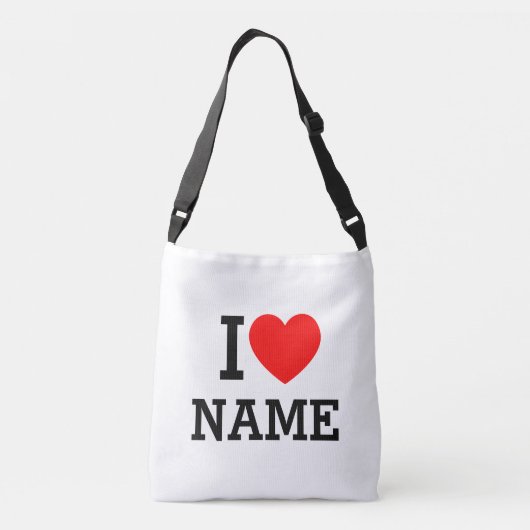 Ik hartnaam crossbody tas (Achterkant)