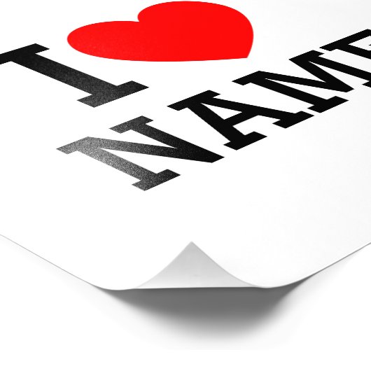 Ik hartnaam foto afdruk (Hoek)