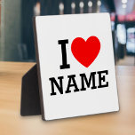 Ik hartnaam fotoplaat<br><div class="desc">Schrijf uw gewenste Naam of Tekst op de naamSectie.</div>