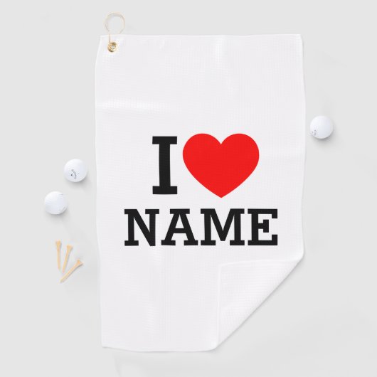 Ik hartnaam golfhanddoek (Insitu)