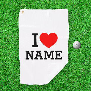 Ik hartnaam golfhanddoek