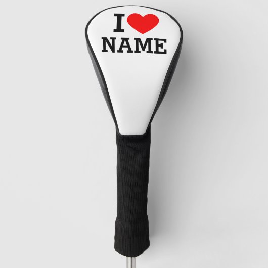 Ik hartnaam golfheadcover (Voorkant)