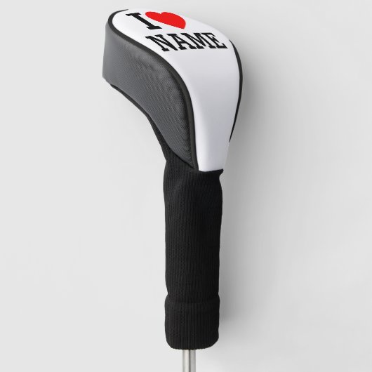 Ik hartnaam golfheadcover (Schuin)
