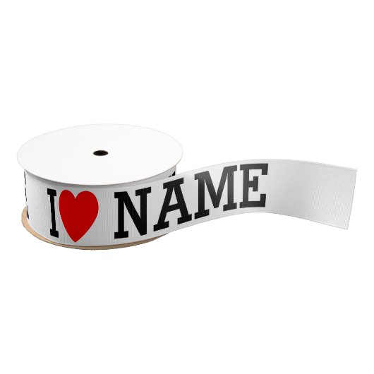 Ik hartnaam grosgrain lint (Spoel)