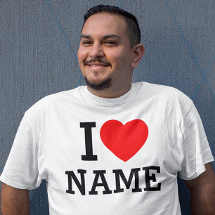 Ik hartnaam grote maat t-shirt
