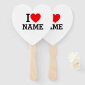 Ik hartnaam handwaaier (Voorkant en achterkant)