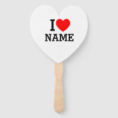 Ik hartnaam handwaaier (Achterkant)