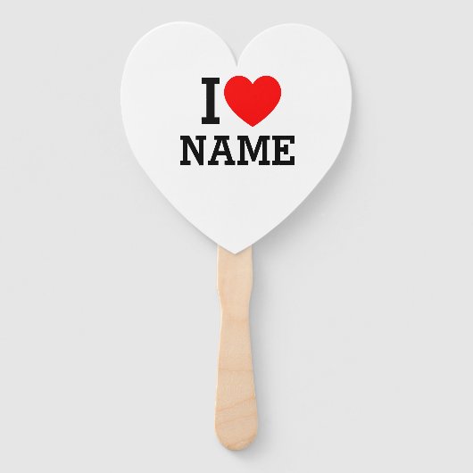 Ik hartnaam handwaaier (Voorkant)
