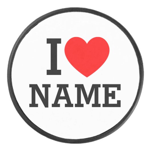 Ik hartnaam hockey puck (Voorkant)